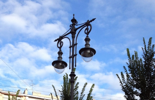 Новые фонари на Манежной площади