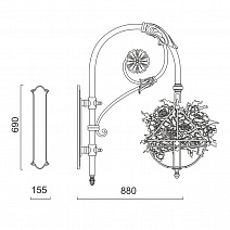 Подвесной цветочник К20.ЦП (Цветочные вазоны и кашпо)