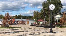 Сквер с зоной отдыха у ж/д вокзала в Волоколамске, 2019