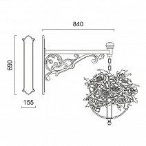Подвесной цветочник К14.ЦП (Цветочные вазоны и кашпо)