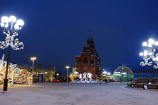 Освещение Театральной площади во Владимире