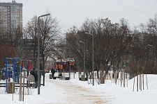 Сквер на Бестужевской ул. в Санкт-Петербурге. 2021