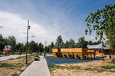 Торжественное открытие сквера Корабелов, Навашино, 2020
