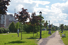 Парк на Прибрежной улице в Санкт-Петербурге