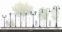 Уличные фонари высотой от 3 до 5 метров (Акция)