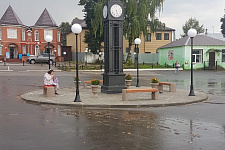Эксклюзивные уличные часы для поселка Никологоры Владимирской области 